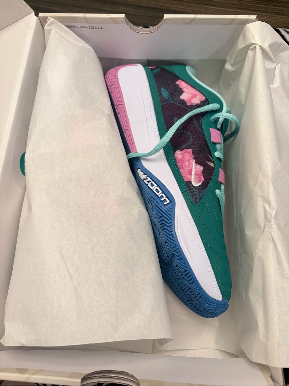 Nike Teal, Pink & Blue Floral Athletic Shoes